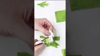 Making paper leaves - How to make a paper anemone part 5 #paperflowers #papercraft #paper