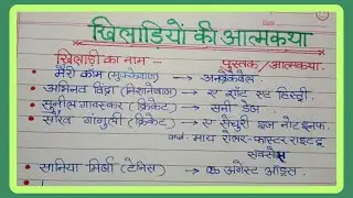 खिलाड़ियों की आत्मकथा || Daily GK knowledge || RO ARO APS Uppcs exam vvimp||
