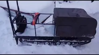 Мотобуксировщик своими руками с гусеницей ЛОНГ часть 4
