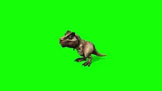 Cute T-Rex Bite Green Screen