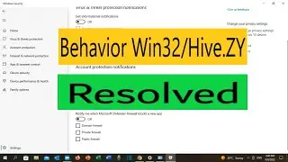How to FIX Behavior Win32/Hive.ZY | How to Fix Windows Defender Behavior Win32