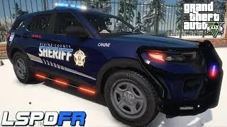 GTA 5 LSPDFR - Blaine County Sheriff - 2020 Ford Explorer K-9 Unit (Snow Patrol) NVE