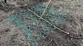 HOW TO WEAVE A NET WITH YOUR BARE HANDS (EASY AND QUICK) AND MAKE A LIFTING TRAP FOR ANY ANIMAL