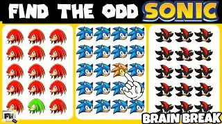 Can YOU Find the Odd One Out? Super Sonic Edition 🔵 | Kids  Brain Break