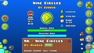 Nine Circles (Hard Demon) by Zobros | Geometry Dash 2.2