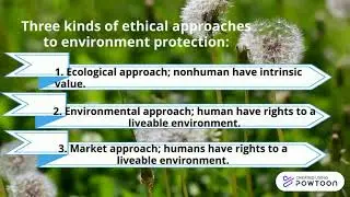 The Ethics of Environment Protection