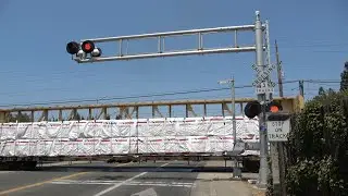UP 726 Florin Flyer Local & SACRT Light Rails - Starfire Dr. Railroad Crossing, Sacramento CA