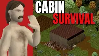 Surviving the Apocalypse in an Isolated Cabin | Project Zomboid Wilderness Challenge