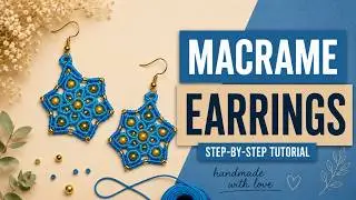 СЕРЬГИ МАКРАМЕ НОВОГОДНИЕ. MACRAME NEW YEAR'S EARRINGS.