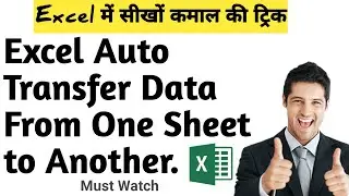 Auto Transfer Data From One Sheet to Another Sheet in Excel