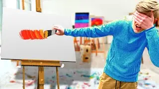 Painting BLINDFOLED?! || Drawing With Consequences