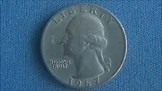 1967 Doubled Die Reverse & Dot Obverse WASHINGTON QUARTER DOLLAR