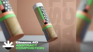 Abstract Composition Design - Cinema 4D Tutorial Octane Render