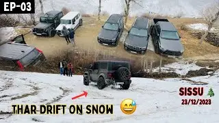 Manali Road Trip Ep-03 🎄| Thar को Drift करवा दी Full Snow पै 😅 @anubhav780