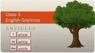 Articles with examples - A, An, The: English grammar for class 3rd students according to CBSE