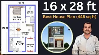 16 x 28 House Plan | 16x28 House Design | 16x28 Ghar ka Naksha | East Facing House Plan