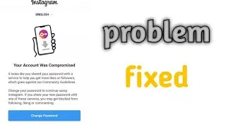how to fix Instagram account compromise problam