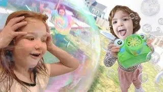 WHATS inside GiANT BUBBLES!! new Best Day Ever tradition! Easter routine and hidden eggs hide n seek