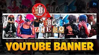 Photoshop Speedart/Tutorial: How To Make IRL YouTube Banners! Adobe Photoshop YT Banner Speedart!