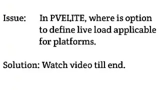 Live Load for Platform in PVElite