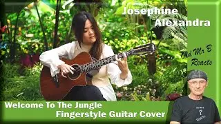Josephine Alexandra Welcome To The Jungle - Fingerstyle Guitar Cover (Reaction)