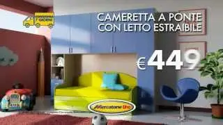 Mercatone Uno - Cameretta a ponte con letto estraibile