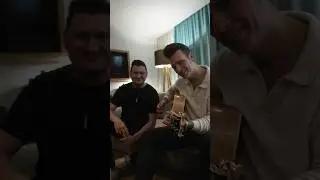 Begging to “Let it snow!” during our acoustic hotel session. ☃️ 