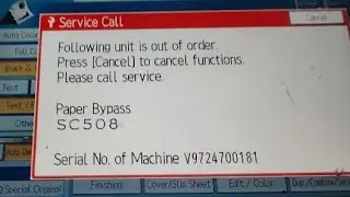 SC 508 error solution ricoh 2551/2550/2050