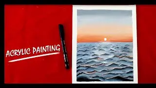 Sunset on The Sea /  Acrylic Painting for Beginners / STEP by STEP / Tanveer Kaur