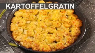 Kartoffelgratin knusprige Beilage - (vegetarisches Rezept)