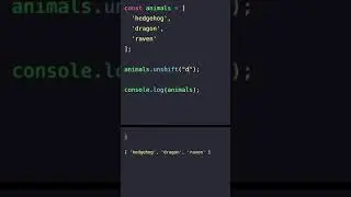 28) Unshift - JS Array Methods Under A Minute 