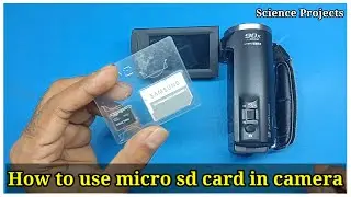 How to use micro sd card with adapter in camera | panasonic hc-v180 camcorder