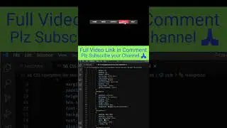 Navigation bar Mouse Hover effect html and CSS Shorts video Web Tutorial Tamil 