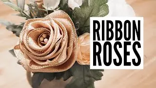 Ribbon Roses | DIY Flowers | Wedding Bouquet Ideas | How To Make Easy Faux Fabric Floral Arrangement