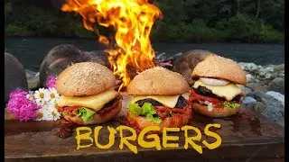 Cooking on a Campfire in the Forest - Primitive Cooking