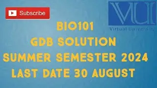 BIO101 GDB Solution Summer Semester 2024 | bio101 GDB Solution Summer Semester 2024