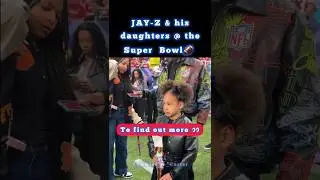 #JAYZ Blue Ivy Carter & Rumi Carter at this years #superbowl