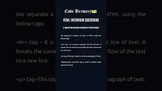 5. How do you separate a section of texts in HTML?