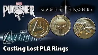 Casting rings at home - Punisher - Avengers - Game of Thrones - lost PLA Jewellery Casting