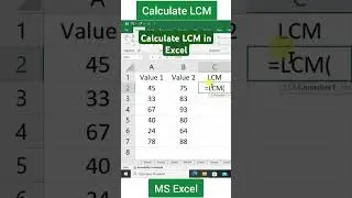 How to Calculate LCM in MS Excel | How to Find LCM in Excel | Least Common Multiple