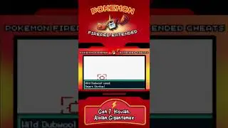 Pokemon FireRed Extended | Gen 7. Hisuian, Alolan, Gigantamax Cheat #shorts #gba #gaming #pokemon