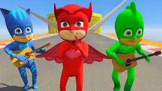 Pijamaskeliler Türkçe Gta 5 Mod 🚘Gekko Owlette ve Catboy Zorlu Oyuncak Araba Yarışı Yapıyor 🚗