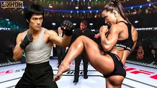 TRUE Bruce Lee vs. Kickboxing Diva | EA Sports UFC 5