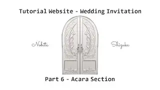 Tutorial Website Wedding Invitation - Part 6 - Acara Section