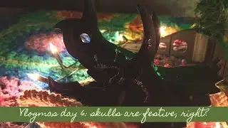 Vlogmas day 6: Skulls, shoulder seams, and emergency fudge (a knitting vlog)