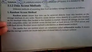 Data Access Methods , Random Access Method , Sequential Access method , Computer science lectures