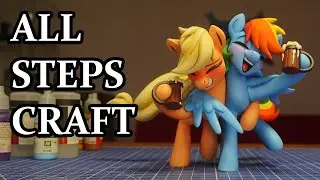 Applejack & Rainbow Dash handmade figure