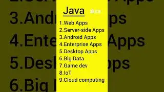 Programming languages & their uses #python #java