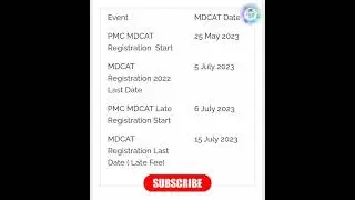 MDCAT 2023 |Latest news of mdcat 2023 