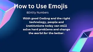 html entities:how to use html entities